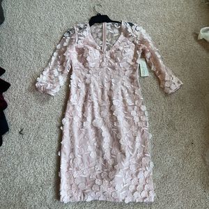 🔥Eliza J v-neck pink flower dress size 2